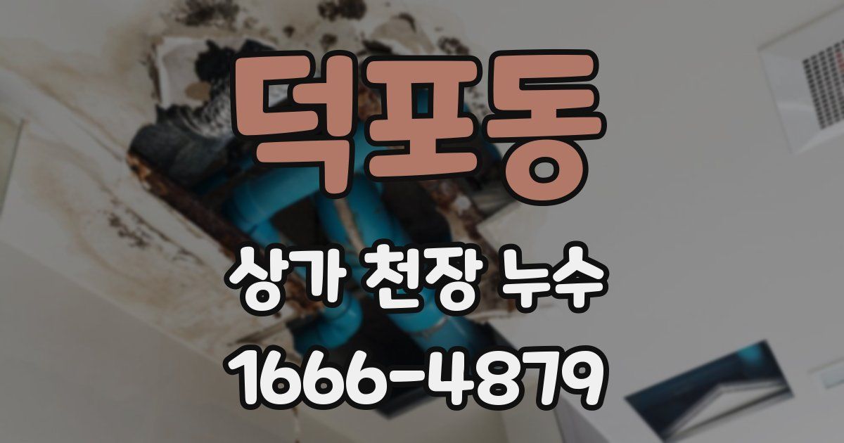 덕포동 상가 천장 누수