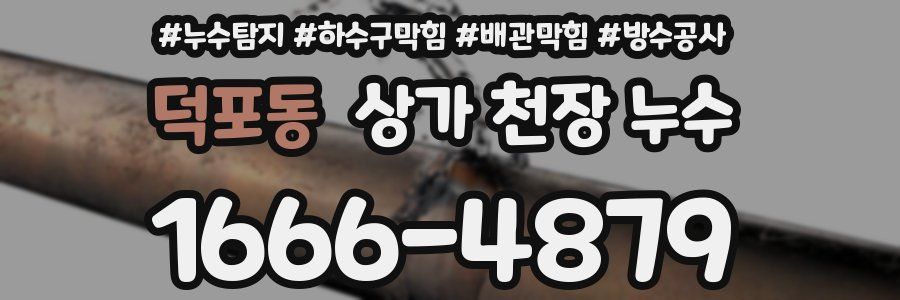 덕포동 상가 천장 누수