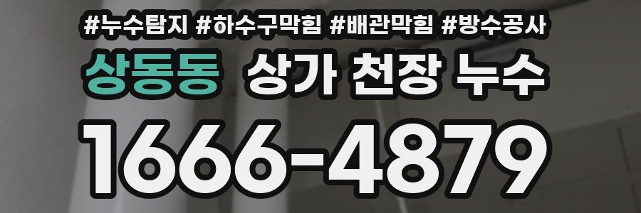 상동동 상가 천장 누수