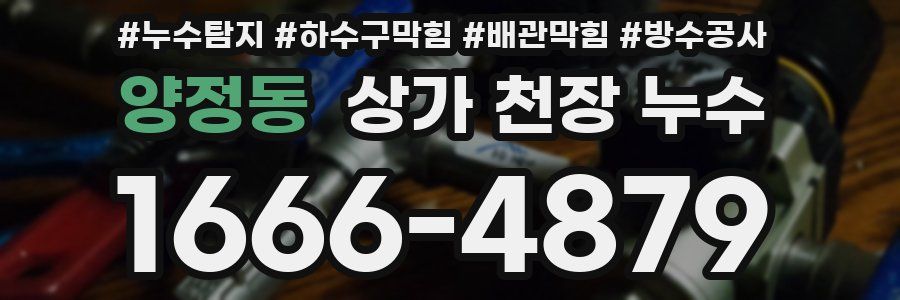 양정동 상가 천장 누수