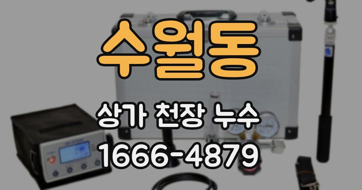 수월동 상가 천장 누수