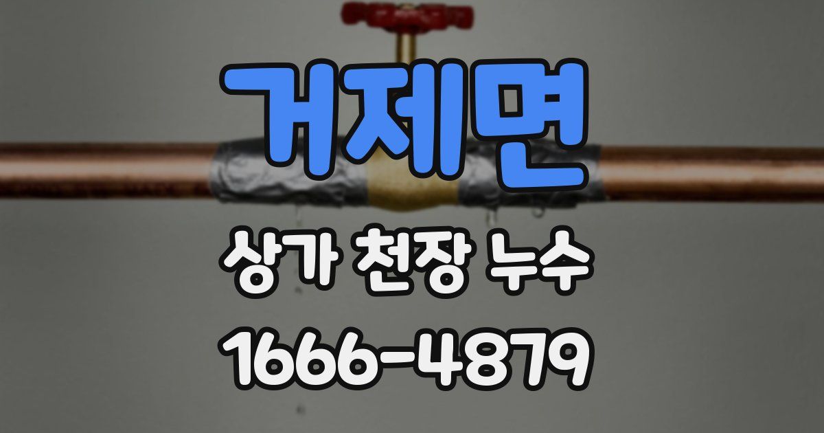 거제면 상가 천장 누수