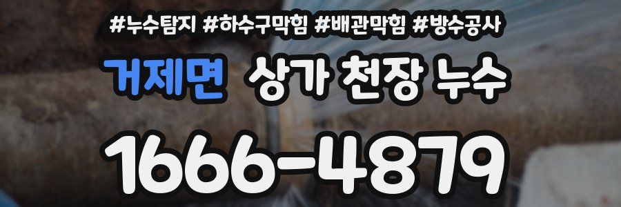 거제면 상가 천장 누수