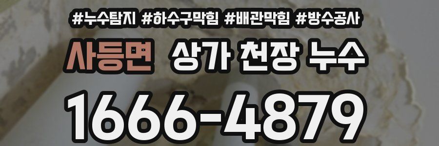 사등면 상가 천장 누수