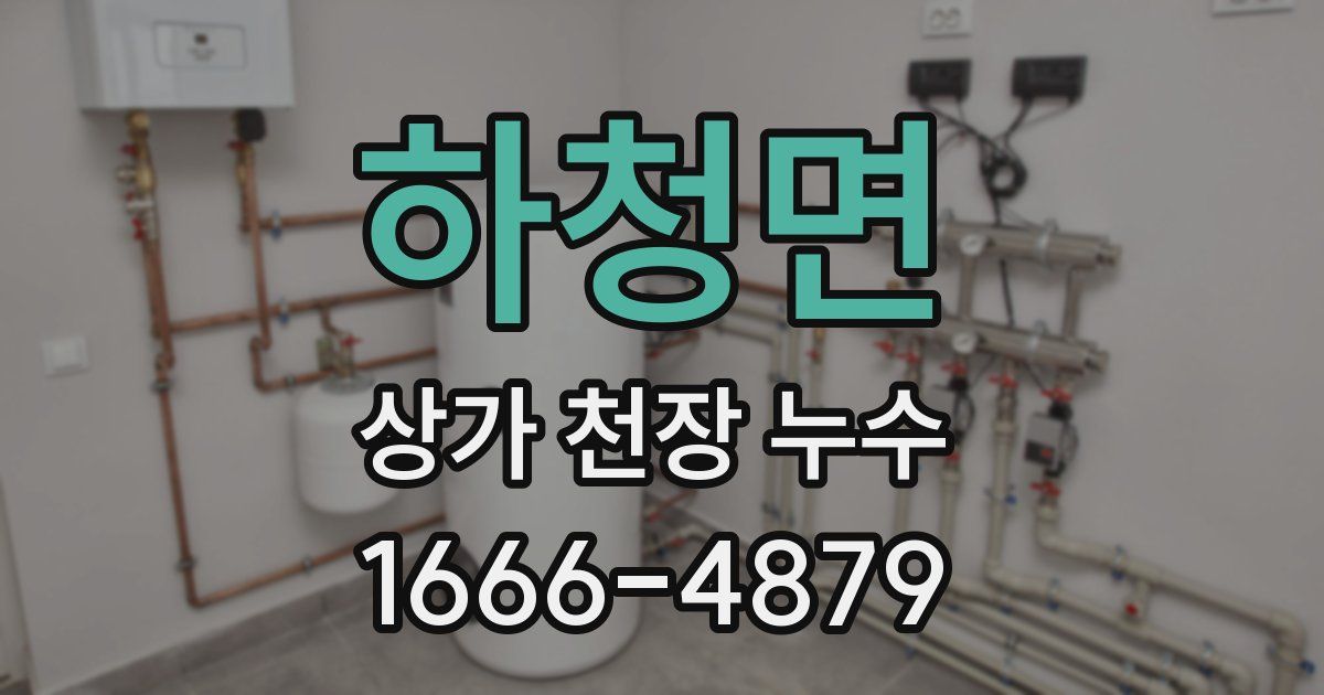 하청면 상가 천장 누수