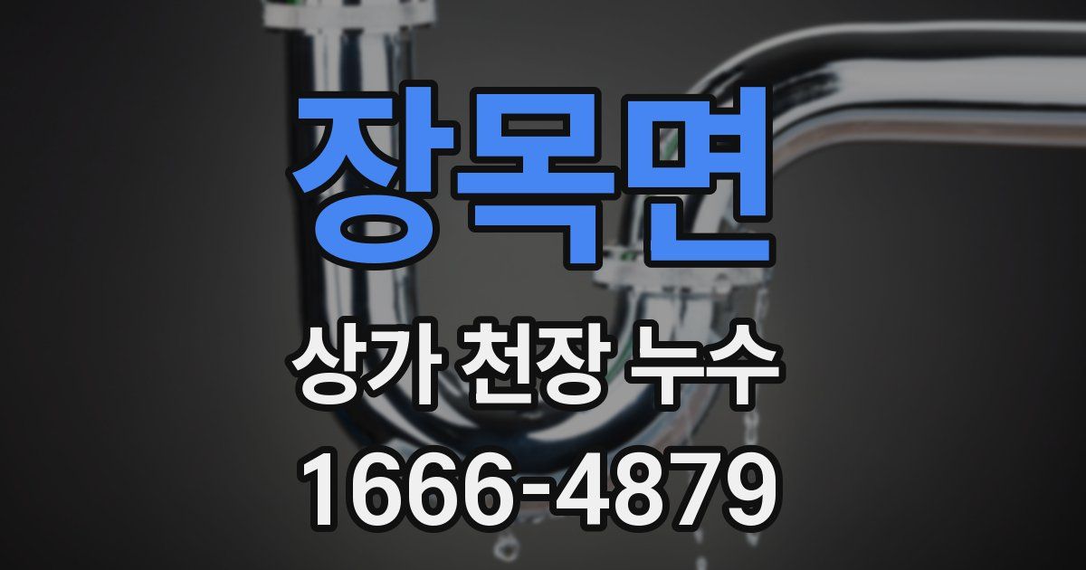 장목면 상가 천장 누수