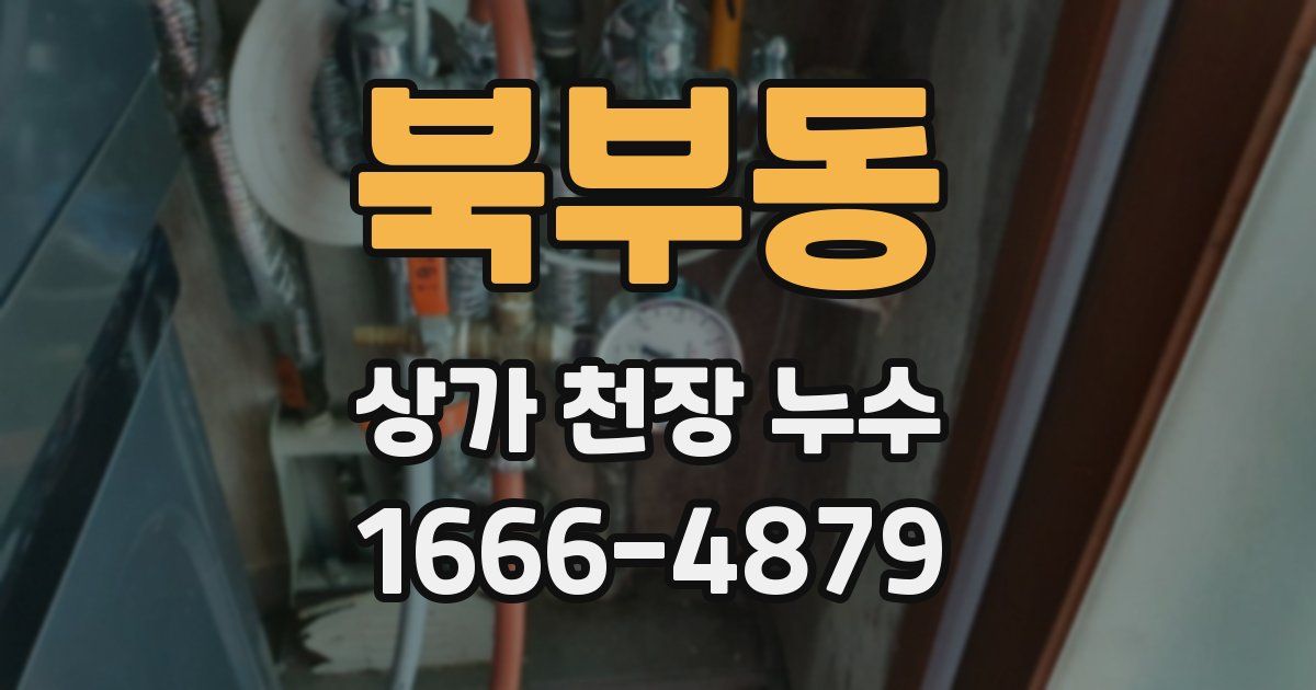 북부동 상가 천장 누수