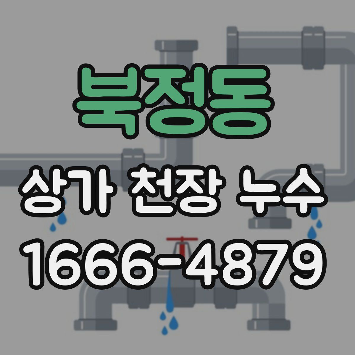 북정동 상가 천장 누수