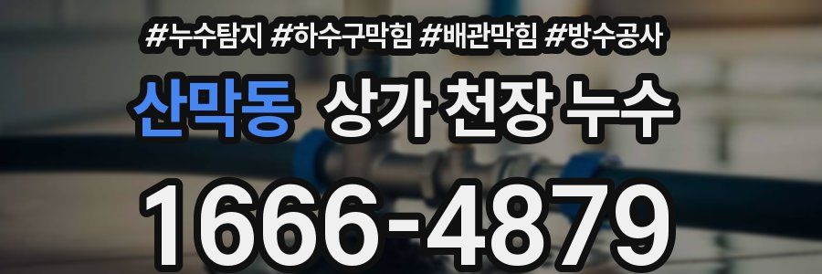 산막동 상가 천장 누수