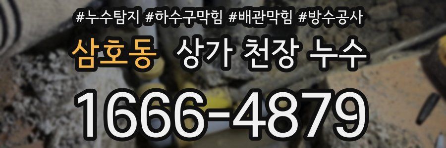 삼호동 상가 천장 누수