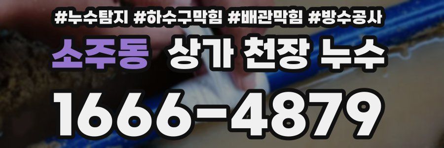 소주동 상가 천장 누수