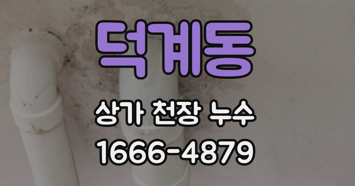 덕계동 상가 천장 누수
