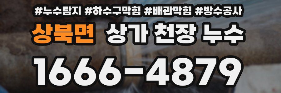 상북면 상가 천장 누수