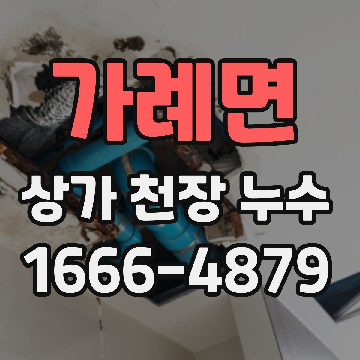 가례면 상가 천장 누수
