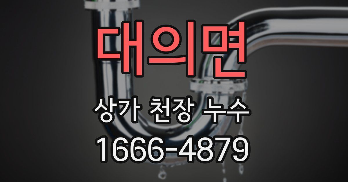 대의면 상가 천장 누수