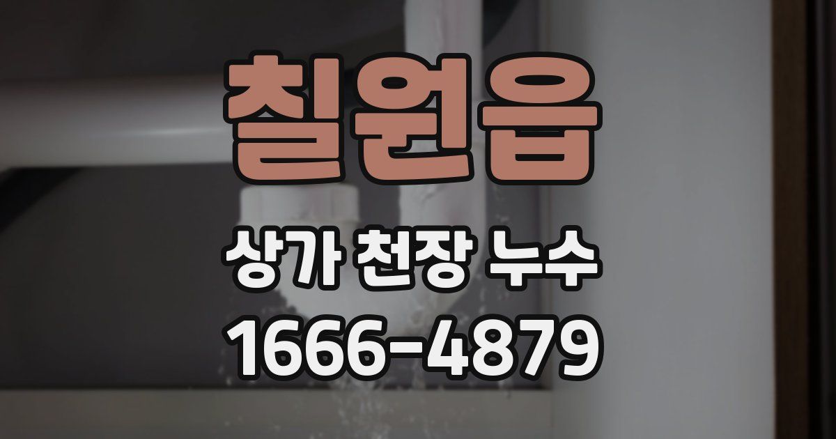 칠원읍 상가 천장 누수
