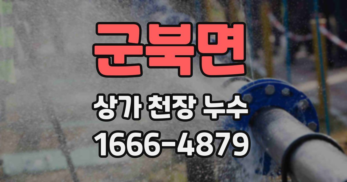 군북면 상가 천장 누수