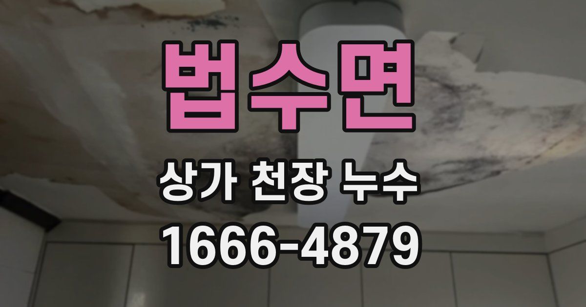법수면 상가 천장 누수