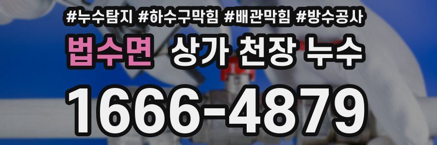 법수면 상가 천장 누수
