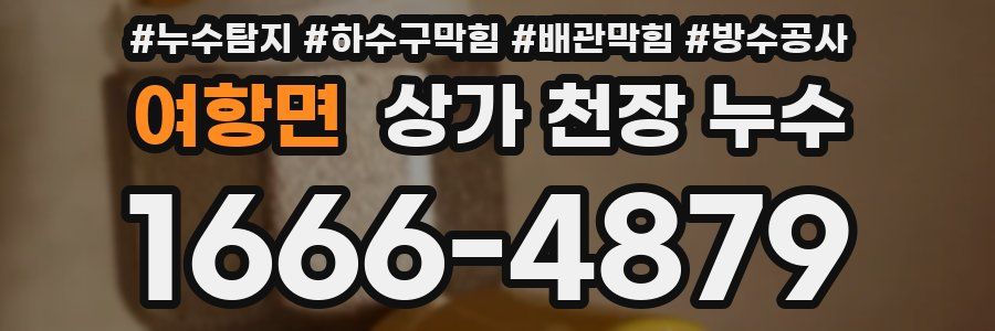 여항면 상가 천장 누수