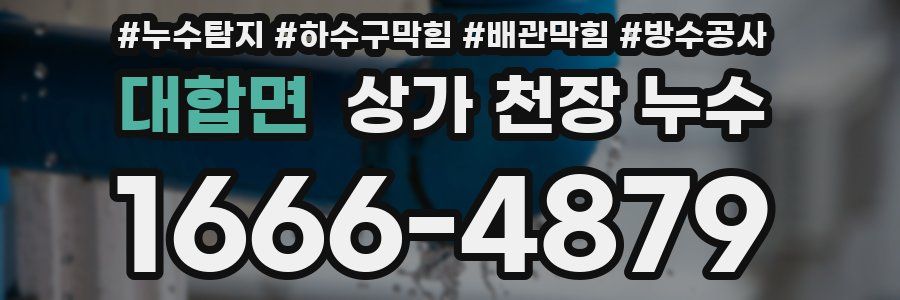 대합면 상가 천장 누수