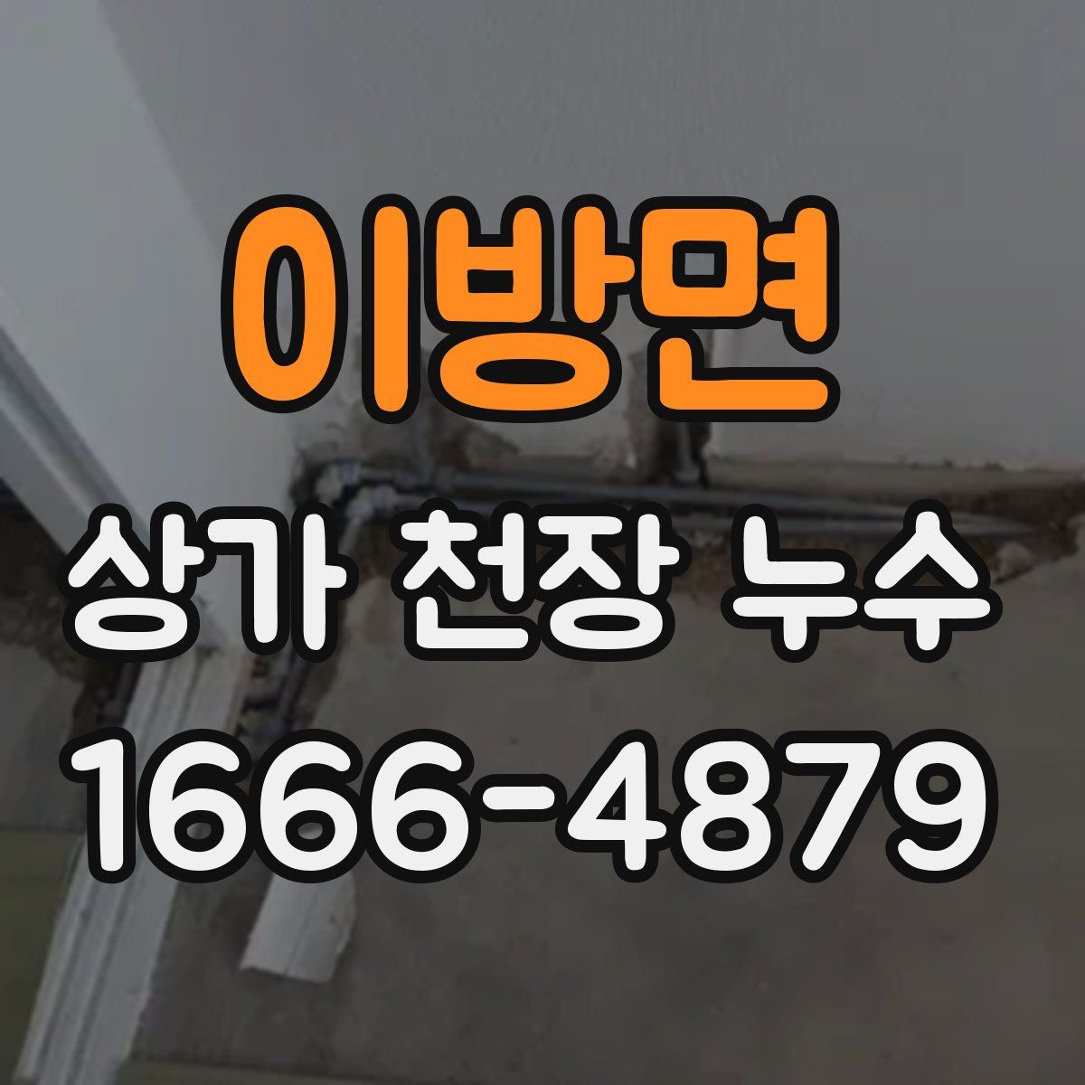 이방면 상가 천장 누수