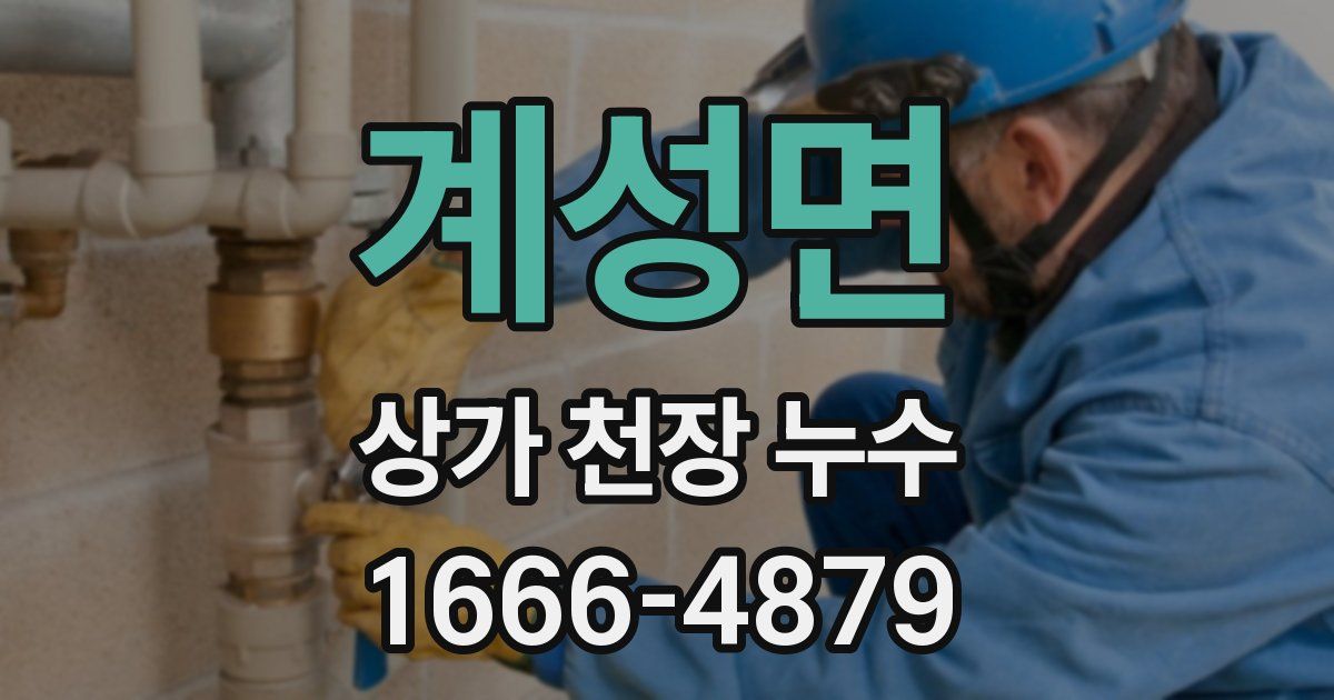 계성면 상가 천장 누수
