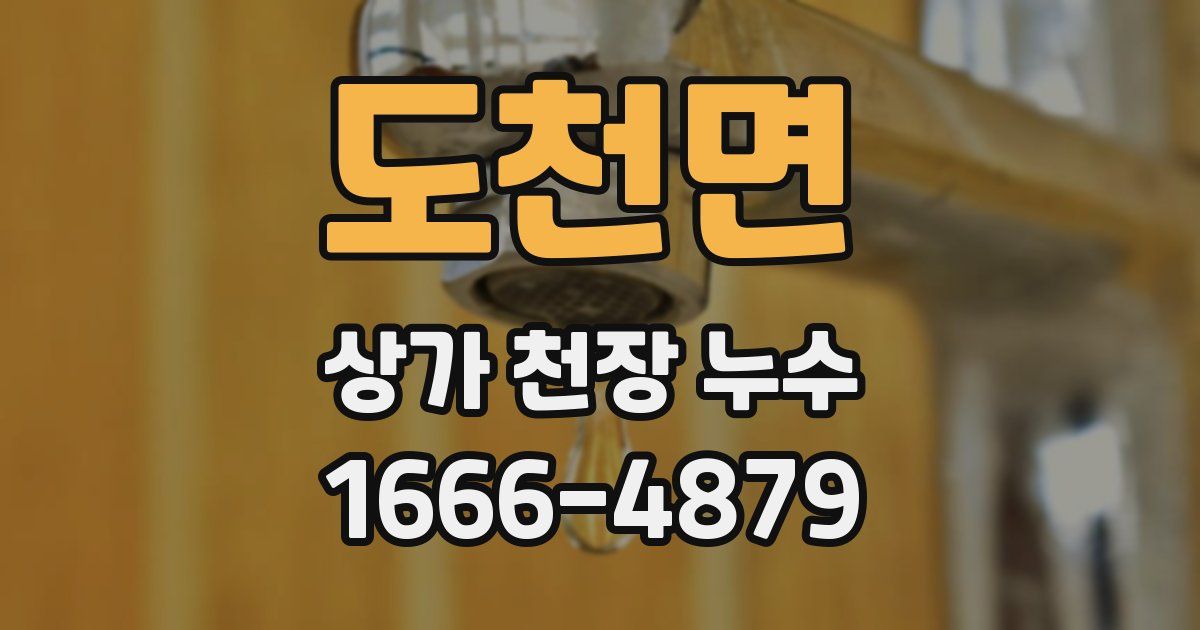 도천면 상가 천장 누수