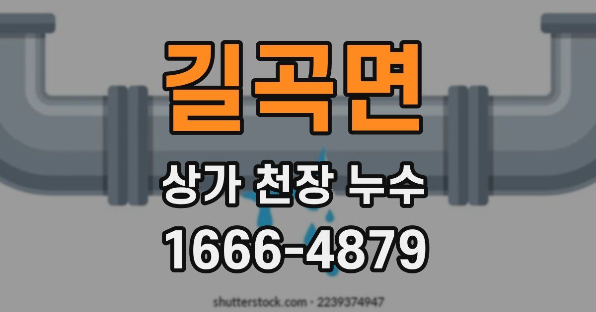 길곡면 상가 천장 누수