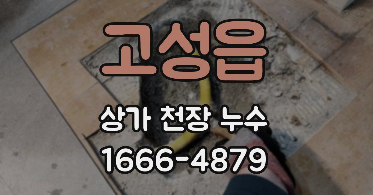 고성읍 상가 천장 누수