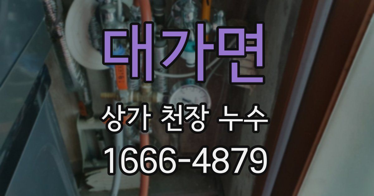 대가면 상가 천장 누수