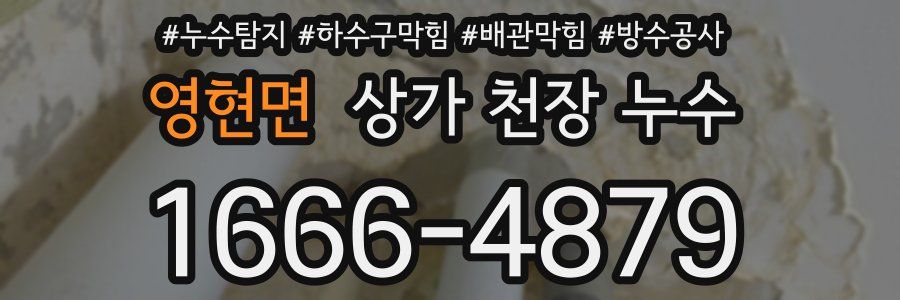 영현면 상가 천장 누수