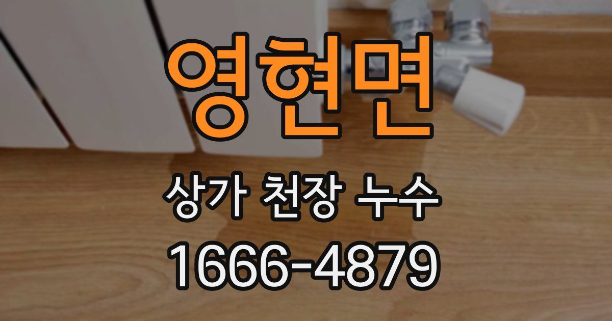 영현면 상가 천장 누수
