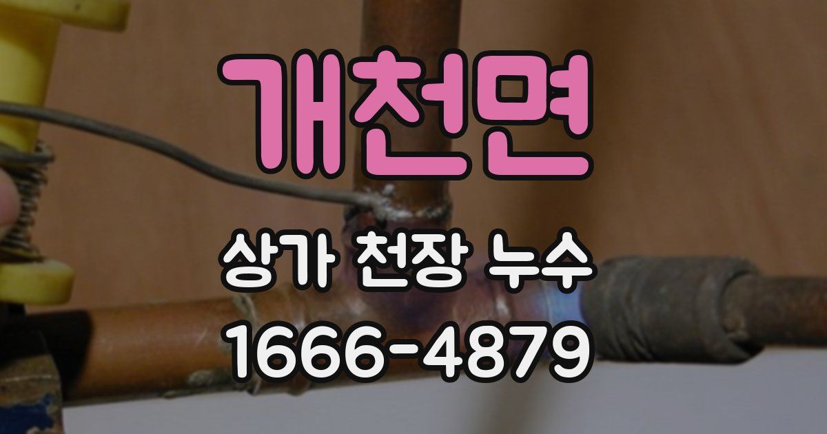 개천면 상가 천장 누수