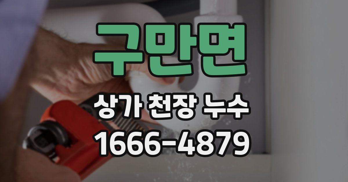 구만면 상가 천장 누수
