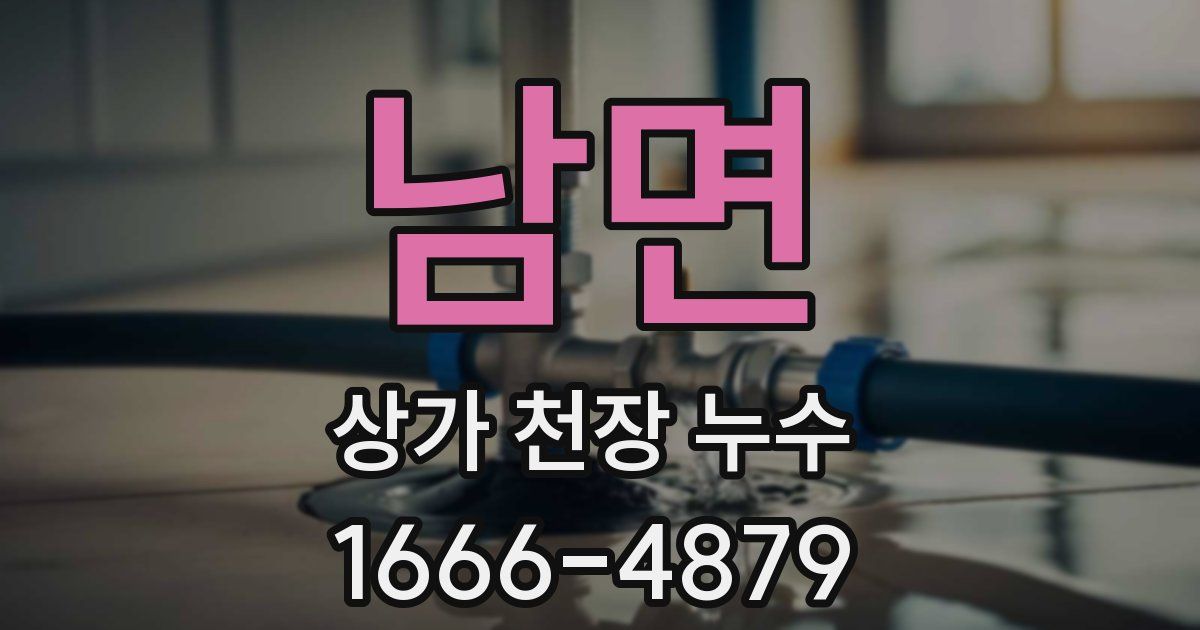 남면 상가 천장 누수