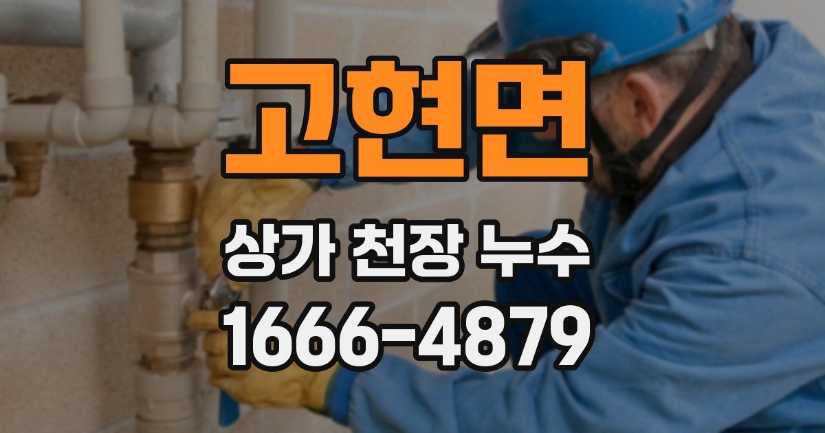 고현면 상가 천장 누수