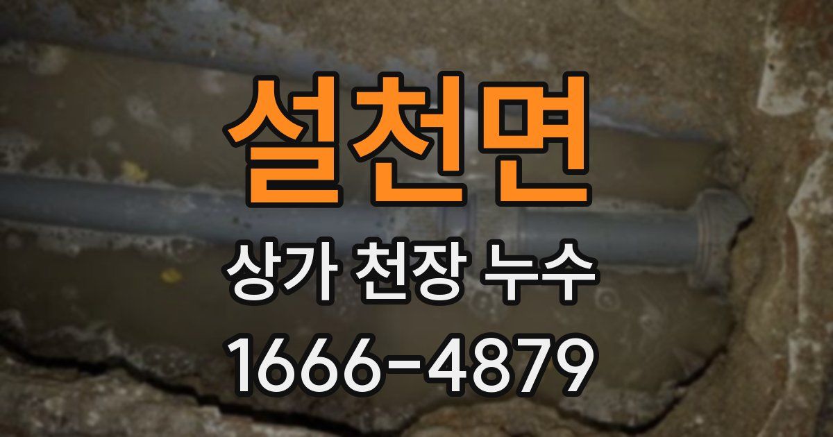 설천면 상가 천장 누수