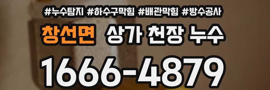 창선면 상가 천장 누수