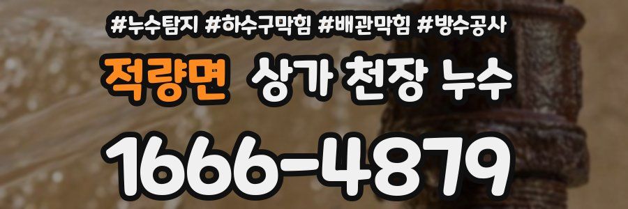 적량면 상가 천장 누수