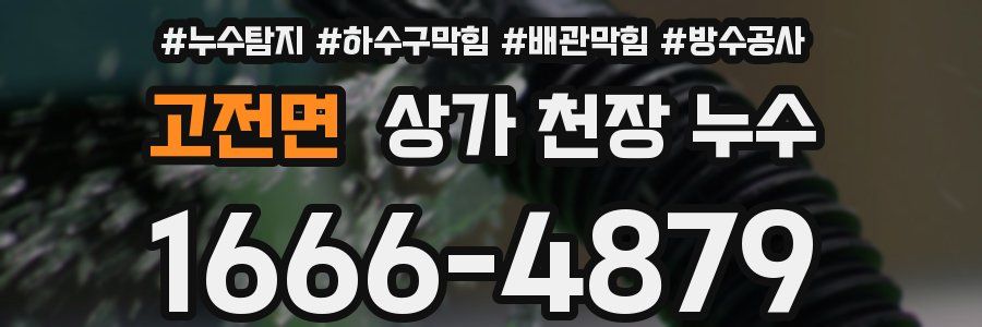 고전면 상가 천장 누수