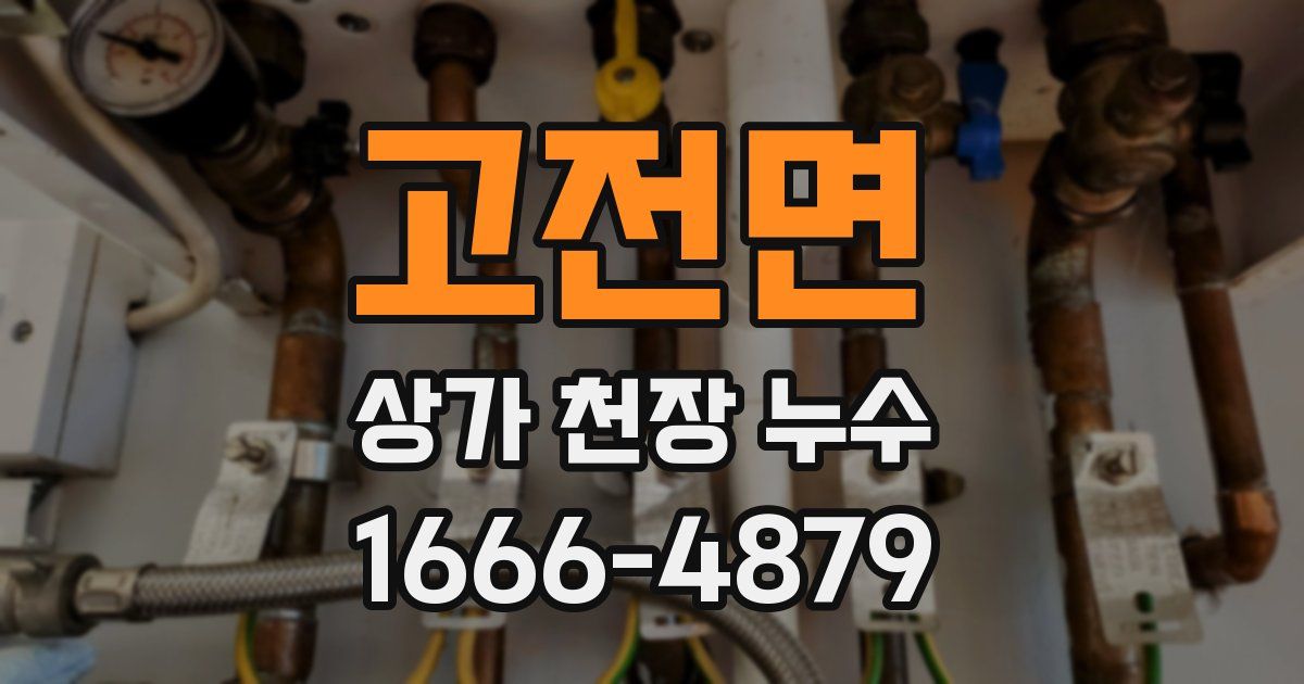 고전면 상가 천장 누수