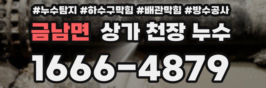 금남면 상가 천장 누수