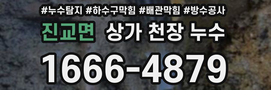 진교면 상가 천장 누수