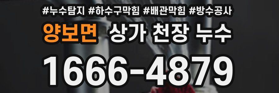 양보면 상가 천장 누수