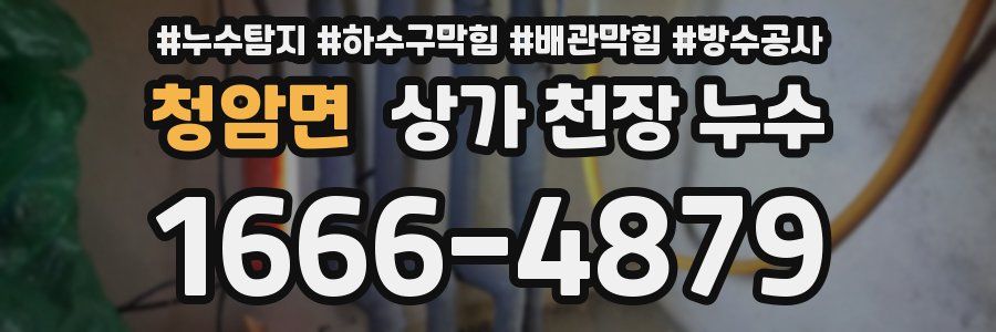 청암면 상가 천장 누수