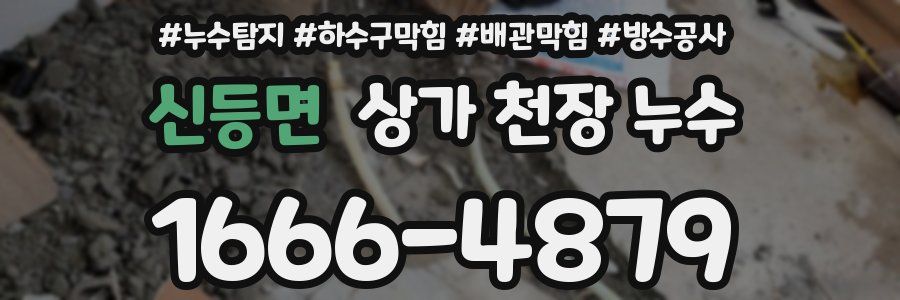 신등면 상가 천장 누수