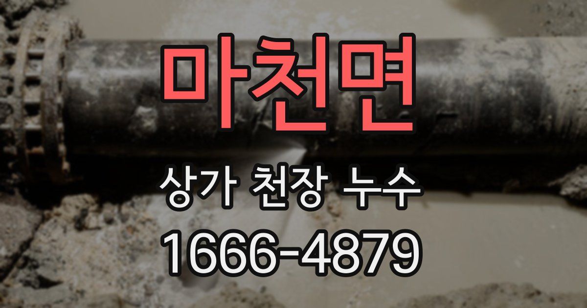 마천면 상가 천장 누수