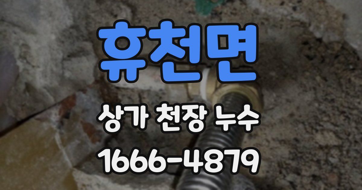 휴천면 상가 천장 누수