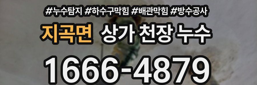 지곡면 상가 천장 누수